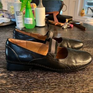 J. Jill J. Joker Leather Elastic Strap Mary Jane Shoes sz 7-1/2
